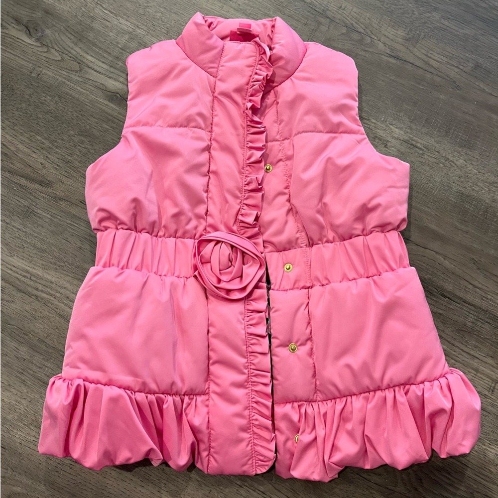 Girls Lilly Pulitzer Caylee Puffer Vest Large 8-10
